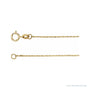 Sapphire Row Diamond-Cut Singapore Chain Necklace - 0.9 mm, 14K Yellow Gold