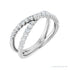 Sapphire Row Natural Diamond Pavé Criss-Cross Ring - 14K White Gold