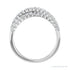Sapphire Row Natural Diamond Pavé Criss-Cross Ring - 14K White Gold (view 2)