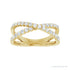 Sapphire Row Natural Diamond Pavé Criss-Cross Ring - 14K Yellow Gold (view 3)