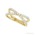 Sapphire Row Natural Diamond Pavé Criss-Cross Ring - 14K Yellow Gold (view 5)
