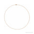 Sapphire Row Round Cable Chain Necklace - 14K Rose Gold