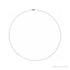 Sapphire Row Round Cable Chain Necklace - 14K White Gold