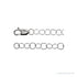 Sapphire Row Round Cable Chain Necklace - 14K White Gold (view 2)