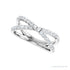 Sapphire Row Lab-Grown Diamond Pavé Criss-Cross Ring - 14K White Gold (view 5)