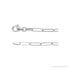Sapphire Row 14K Gold Paperclip Chain Necklace - 14K White Gold (view 2)