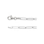 Sapphire Row 14K Gold Paperclip Chain Necklace - 14K White Gold (view 2)