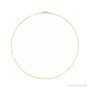Sapphire Row 14K Gold Paperclip Chain Necklace - 14K Yellow Gold