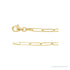 Sapphire Row 14K Gold Paperclip Chain Necklace - 14K Yellow Gold (view 2)