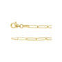 Sapphire Row 14K Gold Paperclip Chain Necklace - 14K Yellow Gold (view 2)