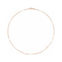 Sapphire Row 14K Gold Paperclip Chain Necklace - 14K Rose Gold