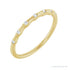 Sapphire Row Natural Diamond Wavy Inlay Ring - 14K Yellow Gold