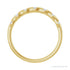 Sapphire Row Natural Diamond Wavy Inlay Ring - 14K Yellow Gold (view 2)