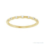 Sapphire Row Natural Diamond Wavy Inlay Ring - 14K Yellow Gold (view 3)