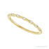 Sapphire Row Natural Diamond Wavy Inlay Ring - 14K Yellow Gold (view 5)
