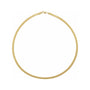 Sapphire Row Flexible Herringbone Chain Necklace - 3.8 mm, 14K Yellow Gold