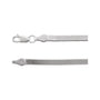 Sapphire Row Flexible Herringbone Chain Necklace - 2.8 mm, 14K White Gold (view 2)