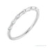 Sapphire Row Lab-Grown Diamond Wavy Inlay Ring - 14K White Gold