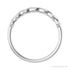 Sapphire Row Lab-Grown Diamond Wavy Inlay Ring - 14K White Gold (view 2)