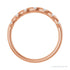 Sapphire Row Lab-Grown Diamond Wavy Inlay Ring - 14K Rose Gold (view 2)
