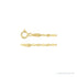 Sapphire Row Gold Keyhole Chain Necklace -  (view 2)