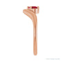 Sapphire Row Lab-Grown Gemstone Solitaire Wave Ring - Ruby, 14K Rose Gold (view 4)