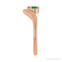 Sapphire Row Lab-Grown Gemstone Solitaire Wave Ring - Emerald, 14K Rose Gold (view 4)
