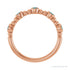 Sapphire Row Natural Gemstone Bead & Bezel Stacking Ring - Alexandrite, 14K Rose Gold (view 2)