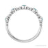Sapphire Row Natural Gemstone Bead & Bezel Stacking Ring - Alexandrite, 14K White Gold (view 2)