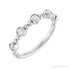 Sapphire Row Natural Gemstone Bead & Bezel Stacking Ring - Diamond, Platinum