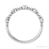 Sapphire Row Natural Gemstone Bead & Bezel Stacking Ring - Diamond, Platinum (view 2)