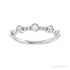 Sapphire Row Natural Gemstone Bead & Bezel Stacking Ring - Diamond, Platinum (view 3)