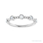 Sapphire Row Natural Gemstone Bead & Bezel Stacking Ring - Diamond, Platinum (view 3)