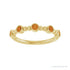 Sapphire Row Natural Gemstone Bead & Bezel Stacking Ring - Citrine, 14K Yellow Gold (view 3)