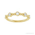 Sapphire Row Natural Gemstone Bead & Bezel Stacking Ring - Diamond, 14K Yellow Gold (view 3)
