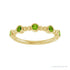 Sapphire Row Natural Gemstone Bead & Bezel Stacking Ring - Peridot, 14K Yellow Gold (view 3)