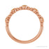 Sapphire Row Natural Gemstone Bead & Bezel Stacking Ring - Citrine, 14K Rose Gold (view 2)