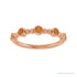 Sapphire Row Natural Gemstone Bead & Bezel Stacking Ring - Citrine, 14K Rose Gold (view 3)