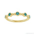 Sapphire Row Natural Gemstone Bead & Bezel Stacking Ring - Alexandrite, 14K Yellow Gold (view 3)