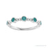 Sapphire Row Lab-Grown Gemstone Bead & Bezel Stacking Ring - Alexandrite, Platinum (view 3)