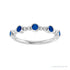 Sapphire Row Lab-Grown Gemstone Bead & Bezel Stacking Ring - Blue Sapphire, 14K White Gold (view 3)