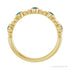 Sapphire Row Lab-Grown Gemstone Bead & Bezel Stacking Ring - Blue Sapphire, 14K Yellow Gold (view 2)