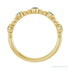 Sapphire Row Lab-Grown Gemstone Bead & Bezel Stacking Ring - Alexandrite, 14K Yellow Gold (view 2)