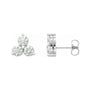 Sapphire Row Natural Diamond Trio Earrings - Platinum, 1/4 CTW