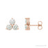 Sapphire Row Natural Diamond Trio Earrings - 14K Rose Gold, 1/4 CTW