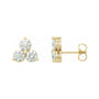Sapphire Row Natural Diamond Trio Earrings - 14K Yellow Gold, 1/4 CTW