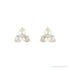 Sapphire Row Natural Diamond Trio Earrings - 14K Yellow Gold, 1/4 CTW (view 2)
