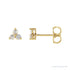 Sapphire Row Natural Diamond Trio Earrings - 14K Yellow Gold, 1/8 CTW