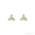 Sapphire Row Natural Diamond Trio Earrings - 14K Yellow Gold, 1/8 CTW (view 2)