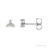 Sapphire Row Natural Diamond Trio Earrings - 14K White Gold, 1/8 CTW